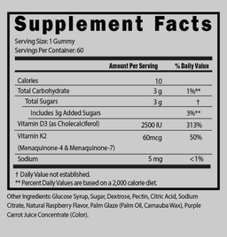 Vitamin D3+K2 Complex Pectin Gummies (MK-4 & MK-7) thumbnail 2